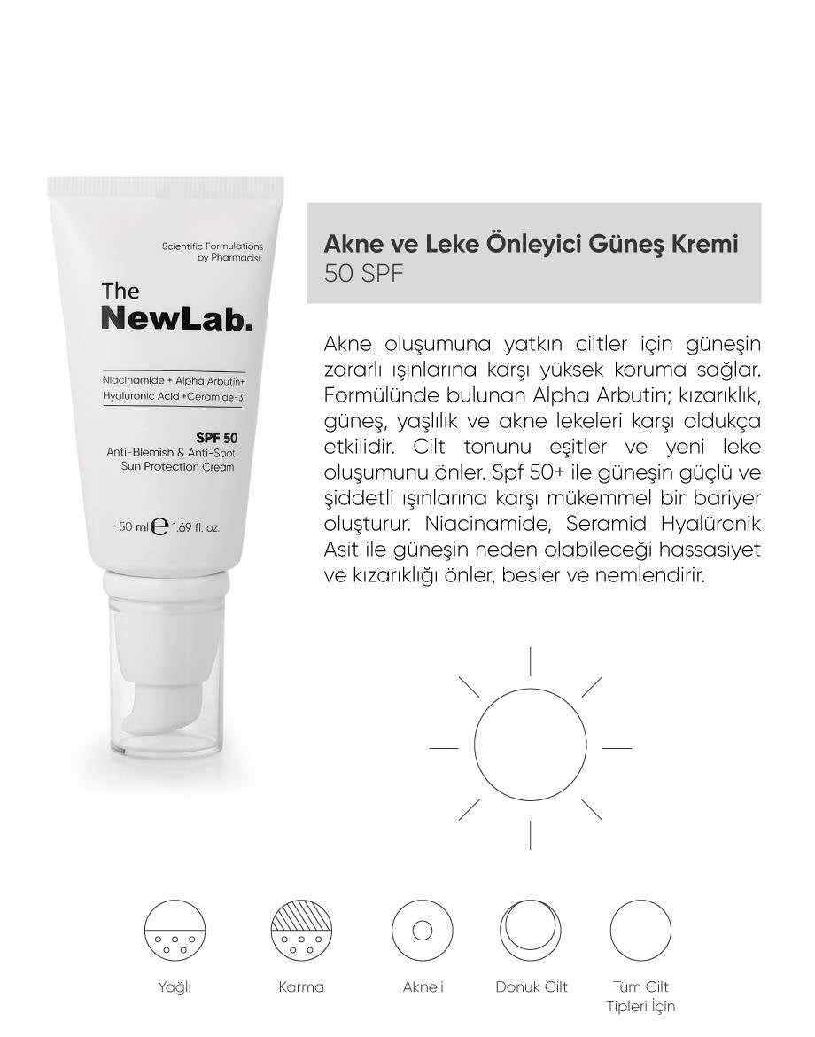 The NewLab Akne ve Leke Önleyici Güneş Kremi (50 SPF)