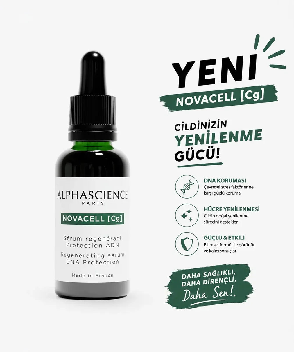 Yeni Alphascience Novacell [Cg] serumu: DNA koruması, hücre yenilenmesi ve cildin yenilenme gücü