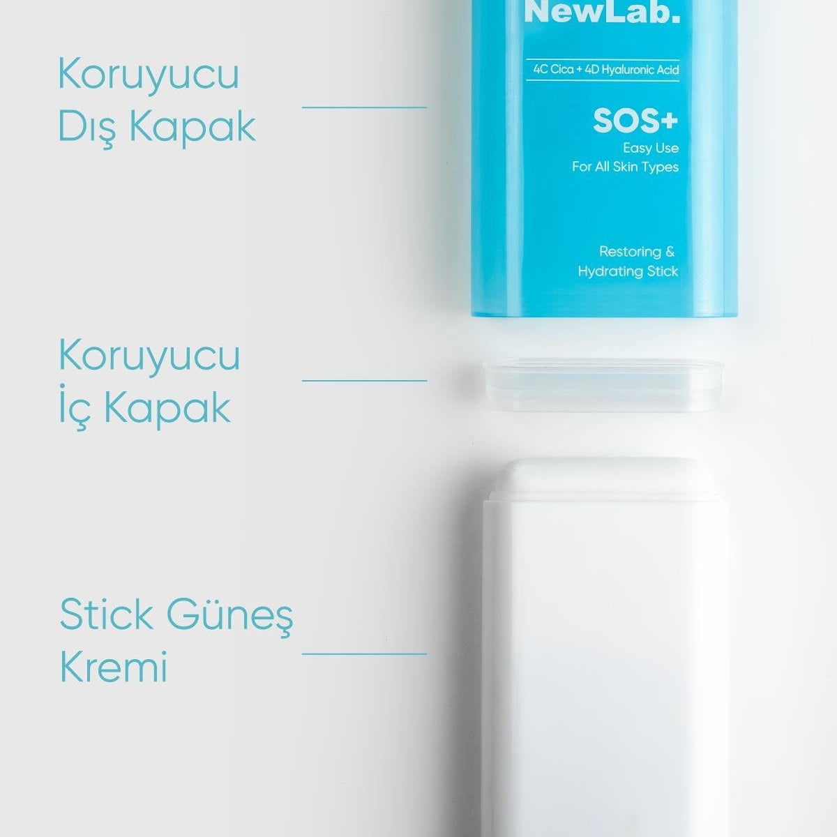 The NewLab Onarıcı ve Nemlendirici Stick Krem (4C Cica 4D Hyaluronic Acid)