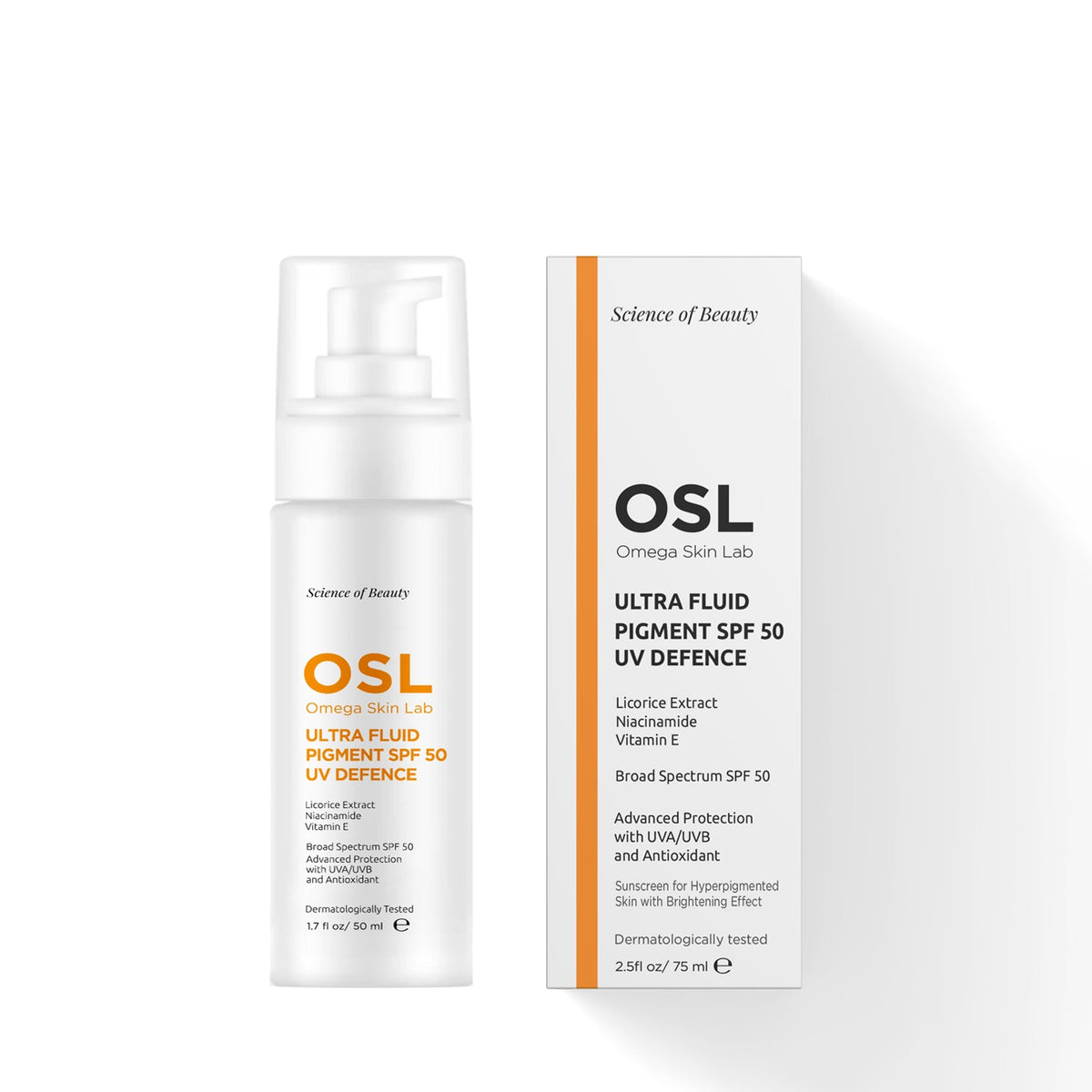 Omega Skin Lab Ultrafluid+ Pigment SPF 50