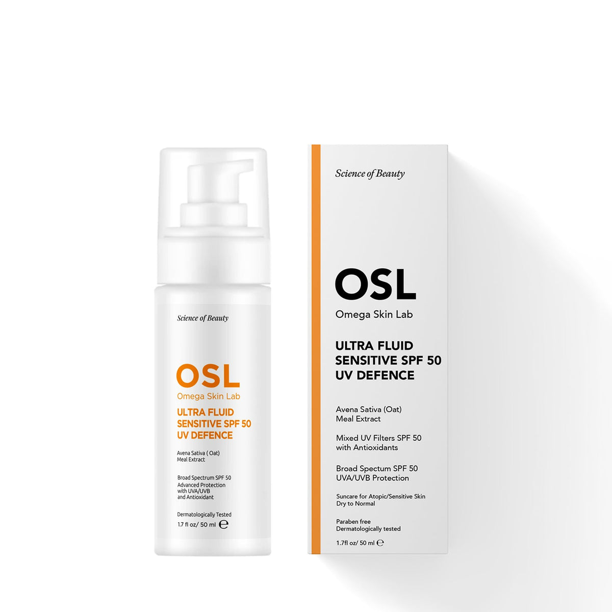 Omega Skin Lab Ultrafluid+ Sensitive SPF 50
