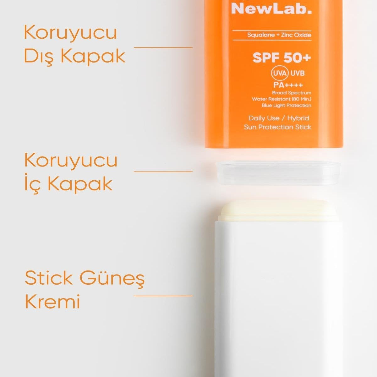 The NewLab Stick Güneş Kremi SPF 50 (uva-uvb Pa ) Water Resistant (80dk.) Blue Light Protection