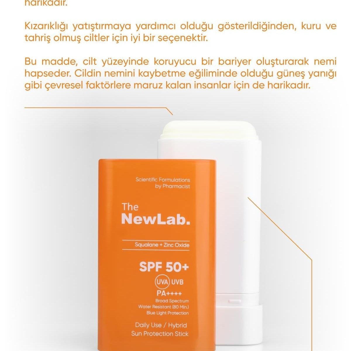 The NewLab Stick Güneş Kremi SPF 50 (uva-uvb Pa ) Water Resistant (80dk.) Blue Light Protection
