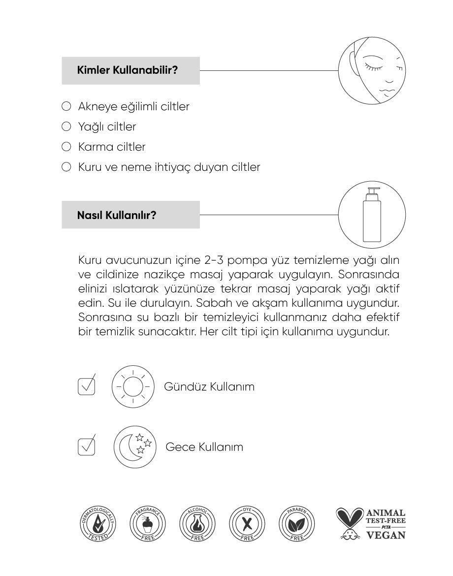 The NewLab Yağ Bazlı Yüz Makyaj Temizleyici
